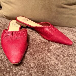Vince Camuto red leather flats—Size 8